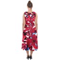 Handpaint Flowers Midi Tie-Back Chiffon Dress View2