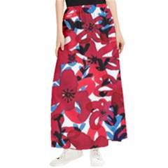 Handpaint Flowers Maxi Chiffon Skirt