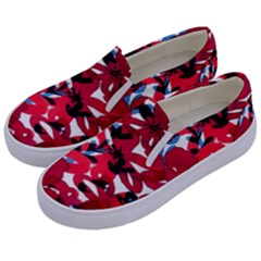 Handpaint Flowers Kids  Canvas Slip Ons by Sparkle