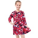 Handpaint Flowers Kids  Quarter Sleeve Shirt Dress View1