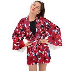 Handpaint Flowers Long Sleeve Kimono by Sparkle