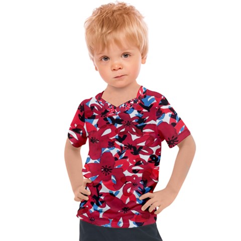 Handpaint Flowers Kids  Sports Tee by Sparkle