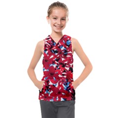 Handpaint Flowers Kids  Sleeveless Hoodie