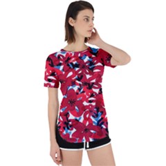 Handpaint Flowers Perpetual Short Sleeve T-shirt by Sparkle