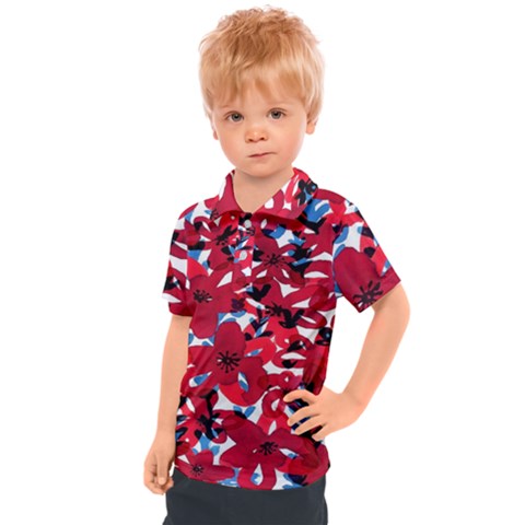 Handpaint Flowers Kids  Polo Tee by Sparkle