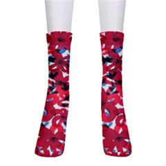 Handpaint Flowers Men s Crew Socks by Sparkle