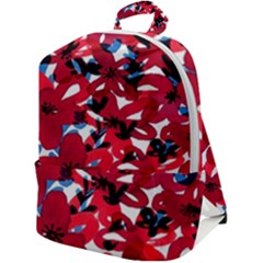 Handpaint Flowers Zip Up Backpack by Sparkle