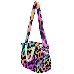 Animal Print Rope Handles Shoulder Strap Bag by Sparkle