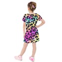 Animal Print Kids  Short Sleeve Velvet Dress View2