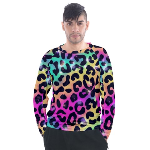 Animal Print Men s Long Sleeve Raglan Tee by Sparkle