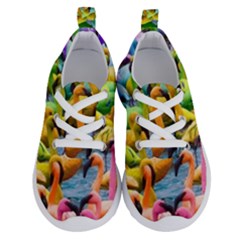 Rainbow Flamingos Running Shoes by Sparkle