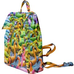 Rainbow Flamingos Buckle Everyday Backpack by Sparkle