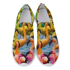 Rainbow Flamingos Women s Slip On Sneakers by Sparkle