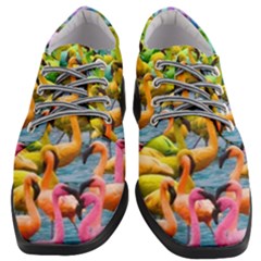 Rainbow Flamingos Women Heeled Oxford Shoes by Sparkle