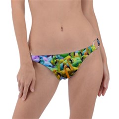 Rainbow Flamingos Ring Detail Bikini Bottom by Sparkle