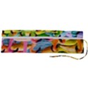 Rainbow Flamingos Roll Up Canvas Pencil Holder (L) View2