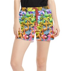 Rainbow Flamingos Runner Shorts