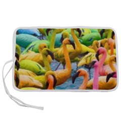 Rainbow Flamingos Pen Storage Case (m) by Sparkle