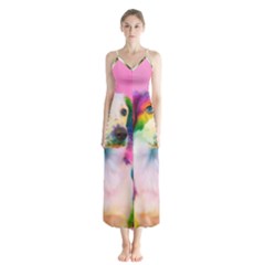 Rainbowdog Button Up Chiffon Maxi Dress by Sparkle