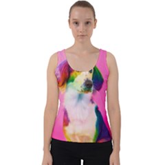 Rainbowdog Velvet Tank Top by Sparkle