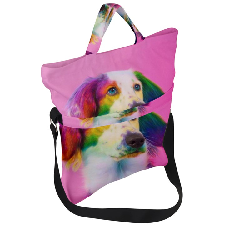 Rainbowdog Fold Over Handle Tote Bag