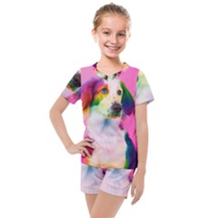 Rainbowdog Kids  Mesh Tee And Shorts Set