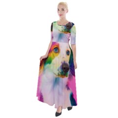 Rainbowdog Half Sleeves Maxi Dress by Sparkle