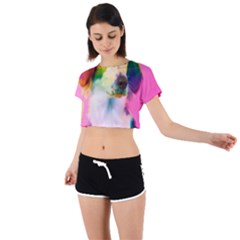 Rainbowdog Tie Back Short Sleeve Crop Tee