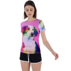 Rainbowdog Back Circle Cutout Sports Tee by Sparkle