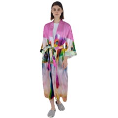 Rainbowdog Maxi Satin Kimono