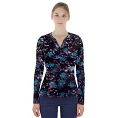 Realflowers V-neck Long Sleeve Top by Sparkle