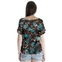 Realflowers V-Neck Flutter Sleeve Top View2