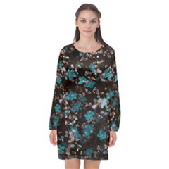 Realflowers Long Sleeve Chiffon Shift Dress  by Sparkle