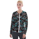 Realflowers Velvet Zip Up Jacket View1