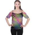 Rainbowwaves Cutout Shoulder Tee View1