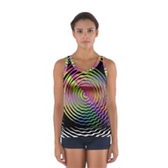 Rainbowwaves Sport Tank Top  by Sparkle