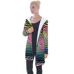 Rainbowwaves Longline Hooded Cardigan by Sparkle