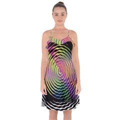 Rainbowwaves Ruffle Detail Chiffon Dress by Sparkle