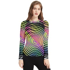 Rainbowwaves Women s Long Sleeve Rash Guard