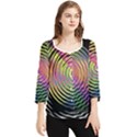 Rainbowwaves Chiffon Quarter Sleeve Blouse View1