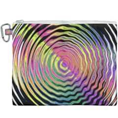 Rainbowwaves Canvas Cosmetic Bag (xxxl) by Sparkle