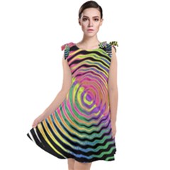 Rainbowwaves Tie Up Tunic Dress