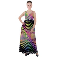 Rainbowwaves Empire Waist Velour Maxi Dress by Sparkle