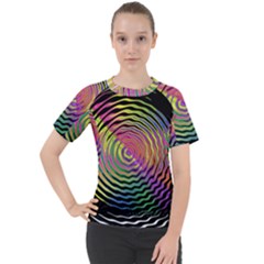 Rainbowwaves Women s Sport Raglan Tee