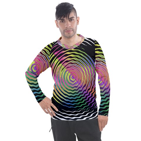 Rainbowwaves Men s Pique Long Sleeve Tee by Sparkle