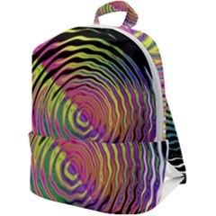 Rainbowwaves Zip Up Backpack by Sparkle