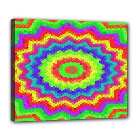 Masaic Colorflower Deluxe Canvas 24  X 20  (stretched) by Sparkle