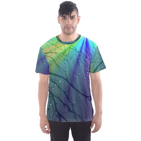 Rainbow Rain Men s Sport Mesh Tee by Sparkle