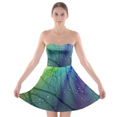 Rainbow Rain Strapless Bra Top Dress by Sparkle