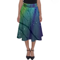 Rainbow Rain Perfect Length Midi Skirt by Sparkle